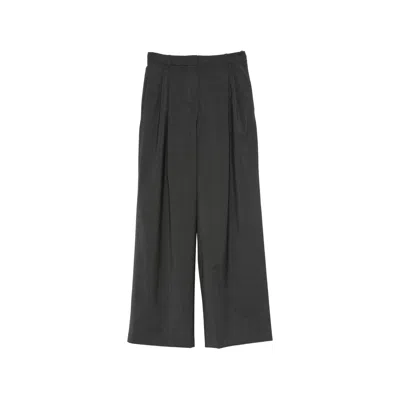 's Max Mara Pleated Wide-leg Trousers In Grey