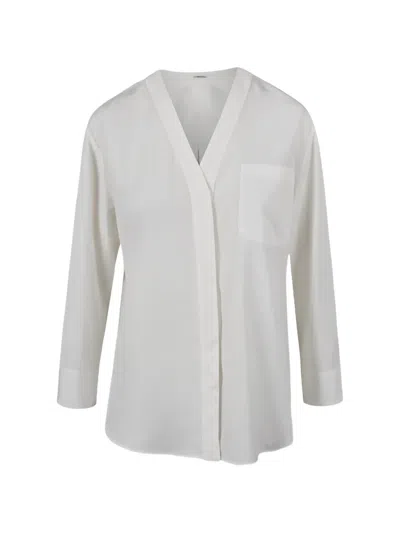 's Max Mara Pocket V-neck Shirt In White