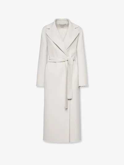 's Max Mara Poldo Belted Wool Coat In Ivory