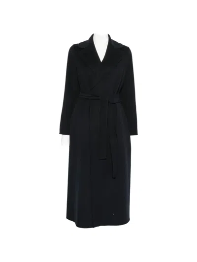 S Max Mara Poldo Belted Coat In Blue