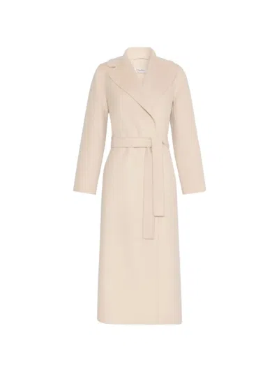 S Max Mara Poldo Belted Wrap Coat In Neutral