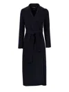 S Max Mara Poldo Wrap Coat In Virgin Wool In Blue