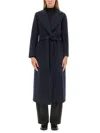S Max Mara Favola Double-breasted Virgin Wool Coat In Blue