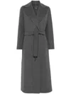 's Max Mara Poldo Wool Coat With Belt In Grey