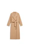 's Max Mara Womens S Max Mara Livia Notched-lapel Brushed Wool Coat In Camel