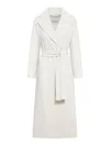 's Max Mara Belted Long-sleeved Coat In Grey