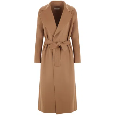 's Max Mara Poldo Wool Wrap Coat In Brown