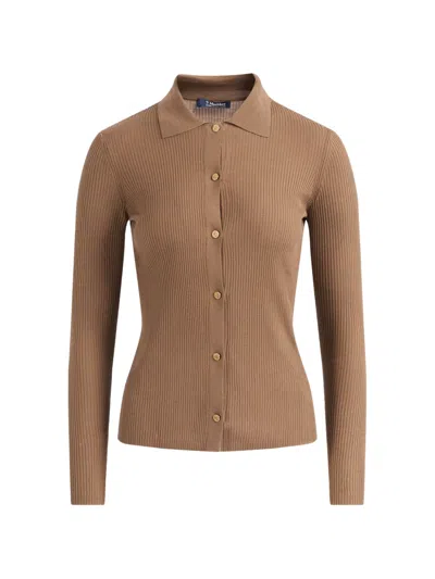 's Max Mara Polo-collar Cardigan In Brown