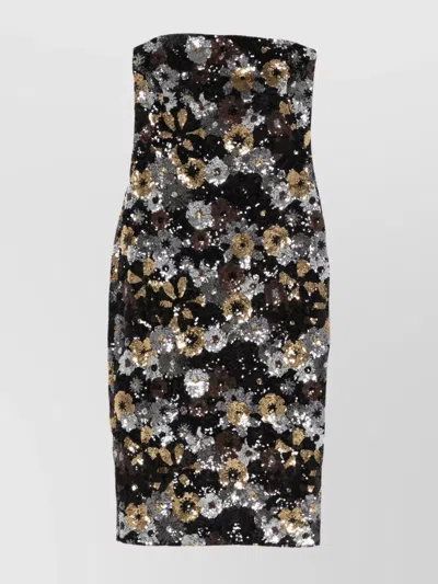 S Max Mara Polyester Midi Dress In Multi
