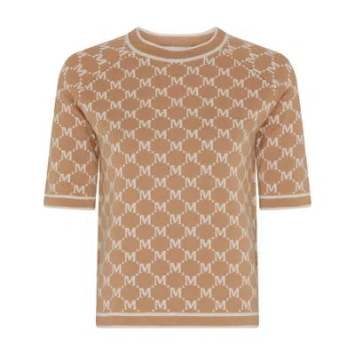 S Max Mara Portici Short-sleeved Top In Beige