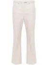 S Max Mara Pressed-crease Flared Trousers In Nude