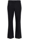 S Max Mara Pressed-crease Flared Trousers In Black