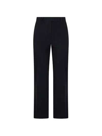 S Max Mara Pressed-crease Straight-leg Trousers In Black