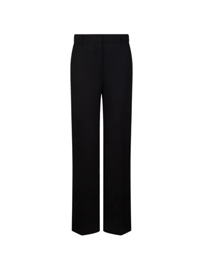 S Max Mara Pressed-crease Straight-leg Trousers In Black