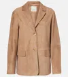 S Max Mara Primula Suede Blazer In Beige