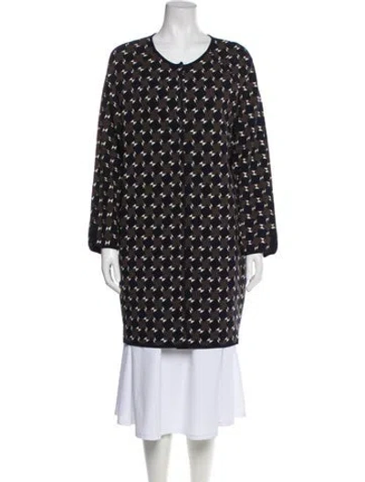 Pre-owned 's Max Mara Printed Coat In Black