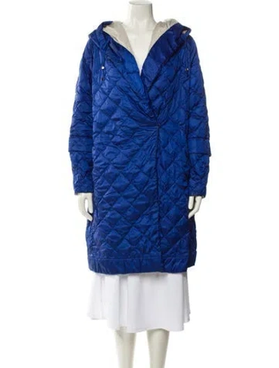 Pre-owned 's Max Mara Printed Coat In Blue