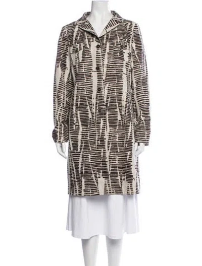 Pre-owned S Max Mara Printed Coat In Neutrals