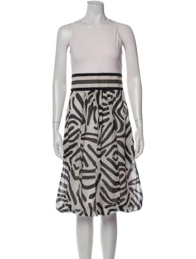 Pre-owned 's Max Mara Printed Knee-length Dress In Multicolor