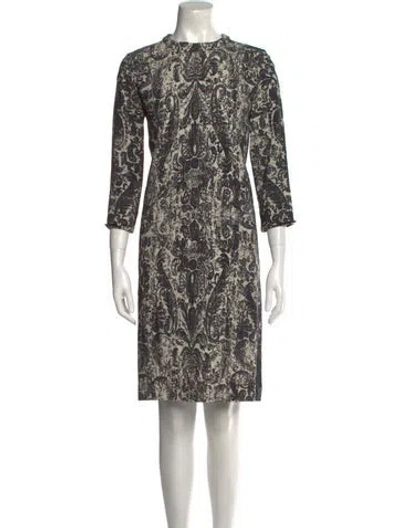 Pre-owned 's Max Mara Printed Mini Dress In Grey