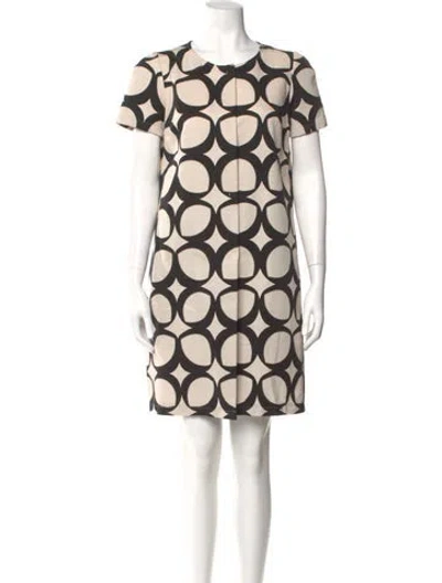 Pre-owned 's Max Mara Printed Mini Dress In Neutrals