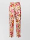 's Max Mara Printed Silk Pajama Pants With Elastic Waistband