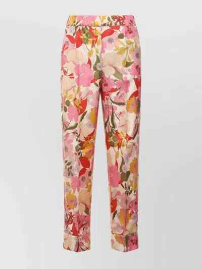 's Max Mara Printed Silk Pajama Pants With Elastic Waistband