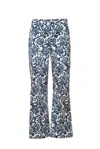 's Max Mara Printed Straight Leg Pants In Blu