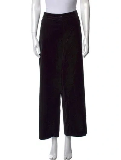 Pre-owned S Max Mara Printed Wide Leg Pants In Black