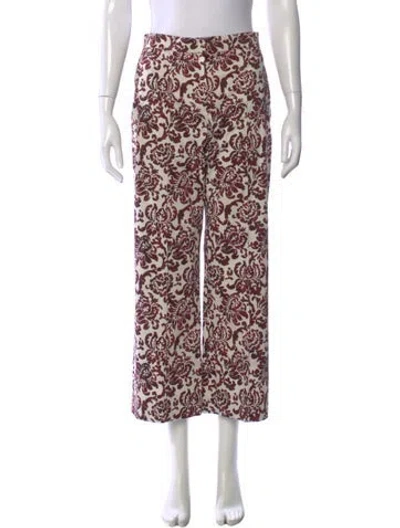 Pre-owned S Max Mara Printed Wide Leg Pants In Neutrals