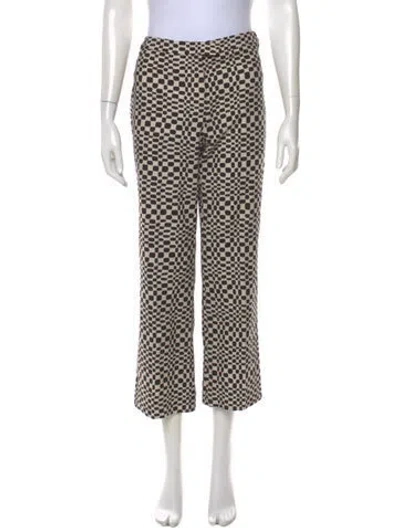 Pre-owned S Max Mara Printed Wide Leg Pants In Neutrals