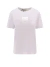 S Max Mara Quieto Cotton T-shirt With Print On The Front In White