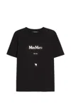 S Max Mara Cotton T-shirt With Logo In Black