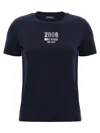 S Max Mara ' Logo Cotton T-shirt In Blue
