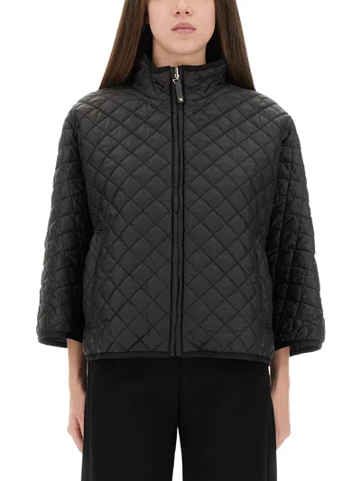 S Max Mara Quilted Jacket "delfina" In Black