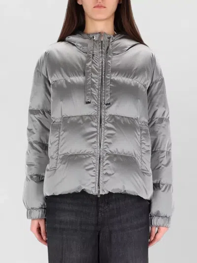 S Max Mara Quilted Puffer Jacket In Gray