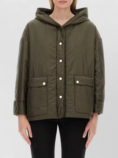 S Max Mara Quilted Puffer Jacket In Green