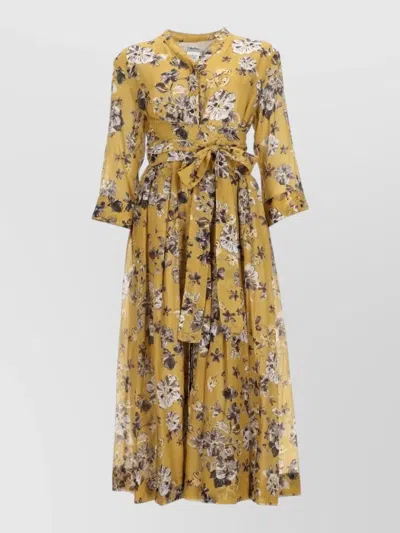 S Max Mara Abito Lungo Estremo In Yellow