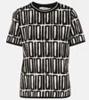 S Max Mara Ramo Printed Cotton Top In Black