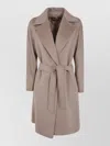 S Max Mara Mst Cles Long Belted Coat Lapel In Multi