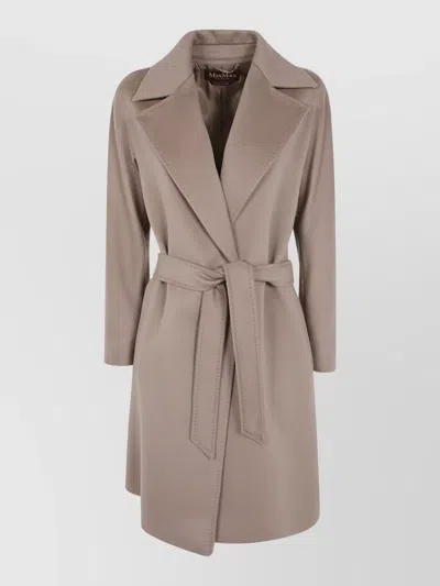 S MAX MARA RAVENNA WOOL COAT BELTED WAIST