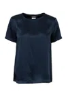 's Max Mara Rebecca Satin T-shirt In Blue