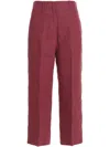 's Max Mara Rebecca's Straight Leg Trousers With Pockets In Pink