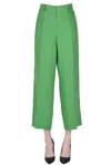 's Max Mara S Max Mara Linen Cropped Trousers In Green