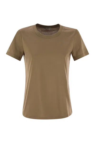 S Max Mara Jersey T-shirt In Beige