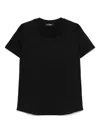 S Max Mara Crew Neck Lightweight Top With Short Sleeves In Black