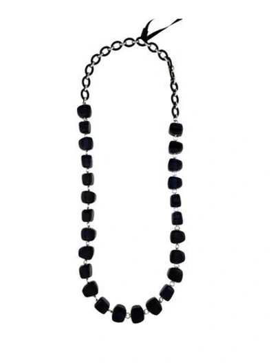 Pre-owned S Max Mara Resin Link Long Necklace, 18.5" In Multicolor