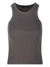 S Max Mara Ribbed Sleeveless Top In Black