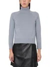 S Max Mara Ribbed Turtleneck Jumper In Azure