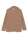 S Max Mara Ribbed Wool Sweatshirt In Brown